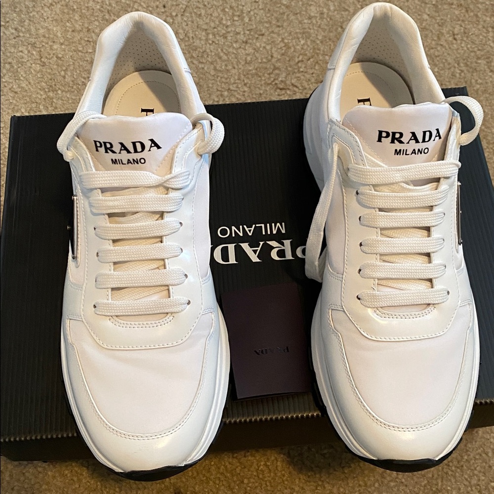 Prada men white Sneakers